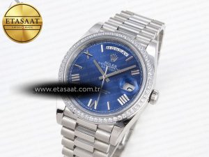 Rolex DayDate 40 BLUE ROMAN DIAMONDS A2836