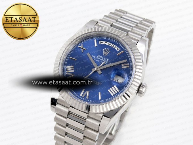 Rolex DayDate 40 BLUE ROMAN BRACELET A2836 - Görsel 2