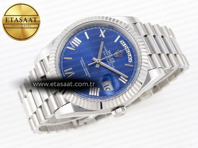 Rolex DayDate 40 BLUE ROMAN BRACELET A2836 - Görsel 7