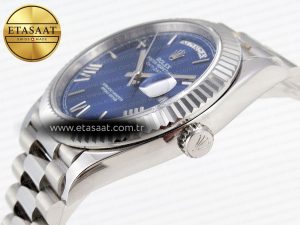 Rolex DayDate 40 BLUE ROMAN BRACELET A2836 - Görsel 8