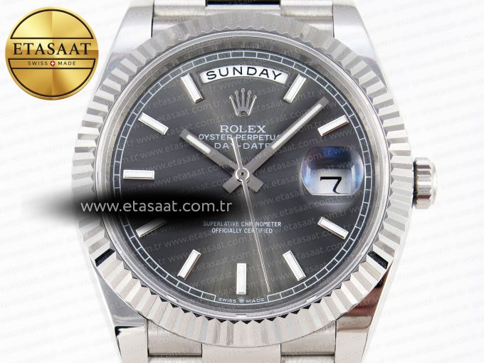 Rolex DayDate 40 GRAY STICK DIAL A2836 - Görsel 4