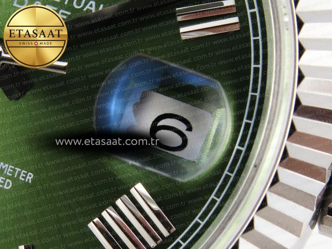 Rolex DayDate 40 GREEN ROMAN BRACELET A2836 - Görsel 25
