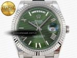 Rolex DayDate 40 GREEN ROMAN BRACELET A2836 - Görsel 4