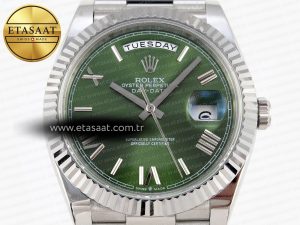 Rolex DayDate 40 GREEN ROMAN BRACELET A2836 - Görsel 4