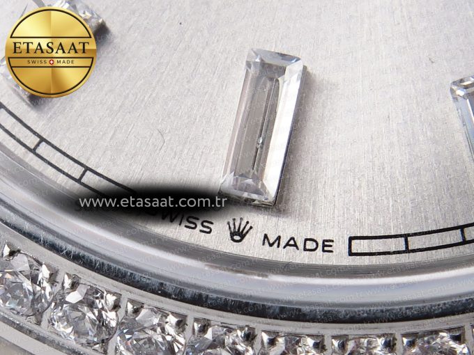 Rolex DayDate 40 SILVER CRYSTAL BRACELET A2836 - Görsel 22
