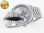 Rolex DayDate 40 SILVER CRYSTAL BRACELET A2836 - Görsel 6