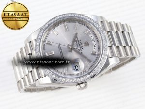 Rolex DayDate 40 SILVER CRYSTAL BRACELET A2836 - Görsel 6