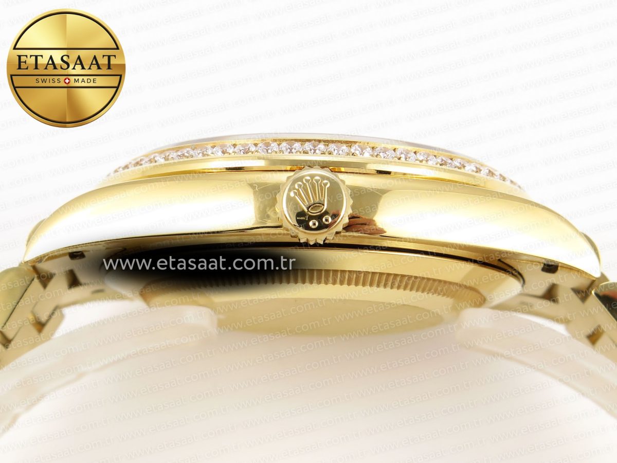 Rolex DayDate 40 BLACK CRYSTAL DIAMONDS A2836 - Görsel 11