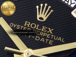 Rolex DayDate 40 BLACK CRYSTAL DIAMONDS A2836 - Görsel 23