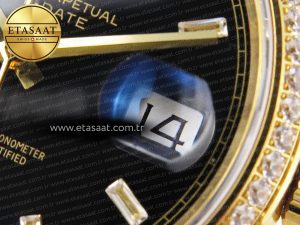 Rolex DayDate 40 BLACK CRYSTAL DIAMONDS A2836 - Görsel 26