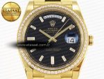 Rolex DayDate 40 BLACK CRYSTAL DIAMONDS A2836 - Görsel 4