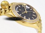 Rolex DayDate 40 BLACK CRYSTAL DIAMONDS A2836 - Görsel 8