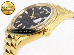 Rolex DayDate 40 BLACK CRYSTAL DIAMONDS A2836 - Görsel 9