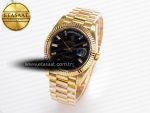 DayDate 40mm 228238 EWF 1:1 Flt YG Black Dial Diamond Markers A2836