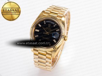DayDate 40mm 228238 EWF 1:1 Flt YG Black Dial Diamond Markers A2836