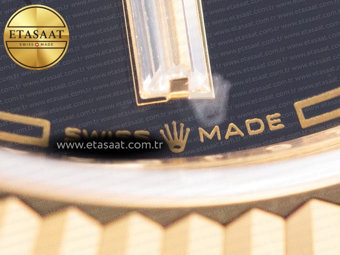 DayDate 40mm 228238 EWF 1:1 Flt YG Black Dial Diamond Markers A2836 - Görsel 14