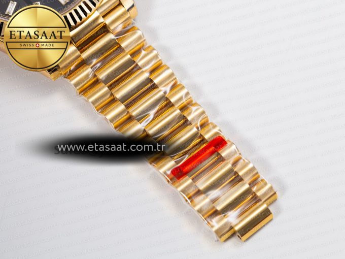DayDate 40mm 228238 EWF 1:1 Flt YG Black Dial Diamond Markers A2836 - Görsel 29