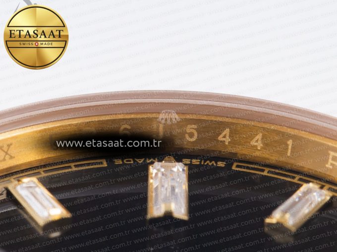 DayDate 40mm 228238 EWF 1:1 Flt YG Black Dial Diamond Markers A2836 - Görsel 8