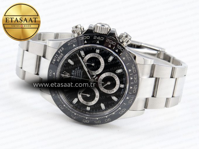 DAYTONA 116500 APSF 1:1 BEST EDITION BLACK DIAL ON SS BRACELET SH4130 - Görsel 6