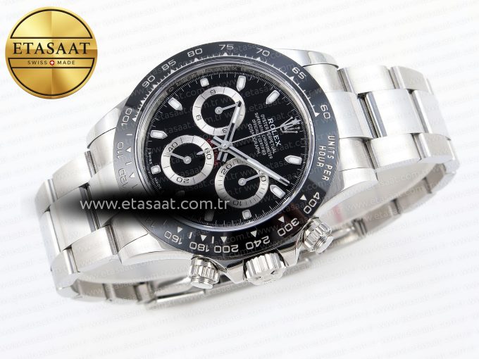 DAYTONA 116500 APSF 1:1 BEST EDITION BLACK DIAL ON SS BRACELET SH4130 - Görsel 7