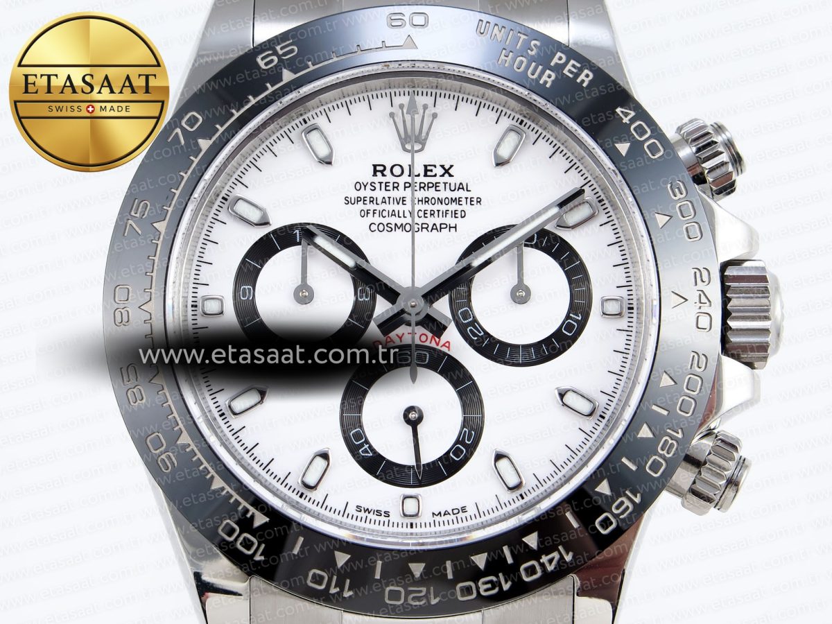 Rolex DAYTONA 116500 WHITE DIAL ON SS SH4130 - Görsel 4