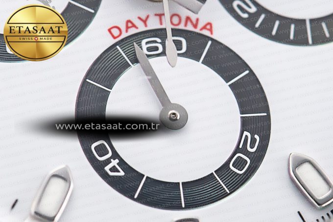 Daytona 116500 Clean 1:1 Best Edition 904L SS Case and Bracelet White Dial SA4130 V2 - Görsel 12