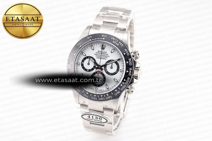 Daytona 116500 Clean 1:1 Best Edition 904L SS Case and Bracelet White Dial SA4130 V2 - Görsel 2