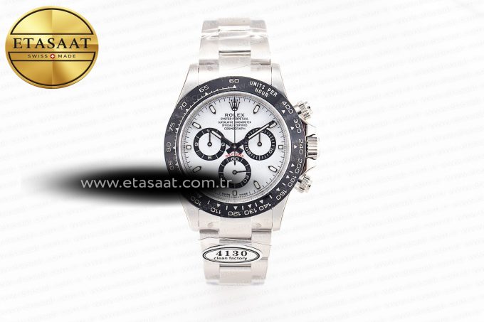 Daytona 116500 Clean 1:1 Best Edition 904L SS Case and Bracelet White Dial SA4130 V2 - Görsel 3