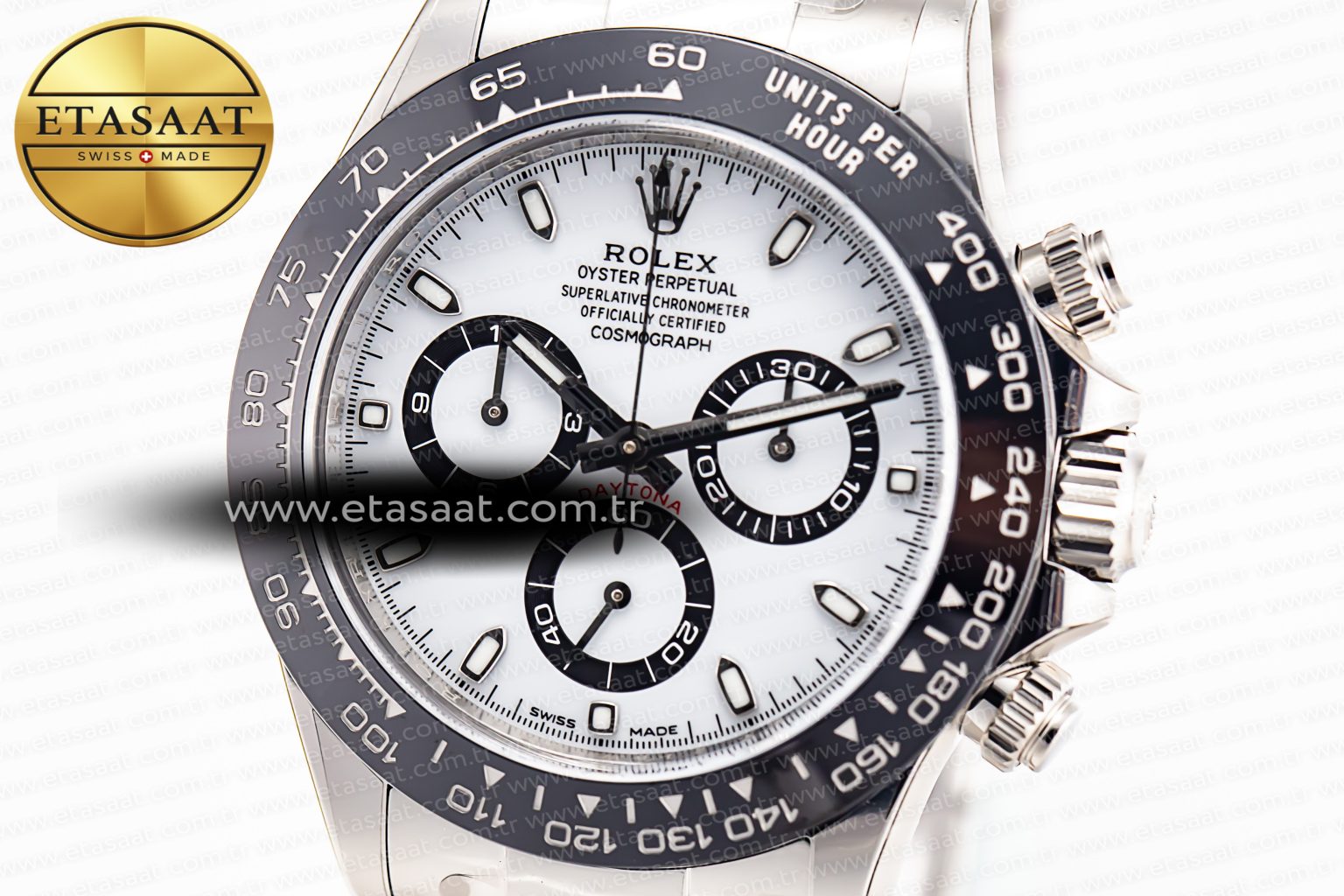 Daytona 116500 Clean 1:1 Best Edition 904L SS Case and Bracelet White Dial SA4130 V2 - Görsel 4