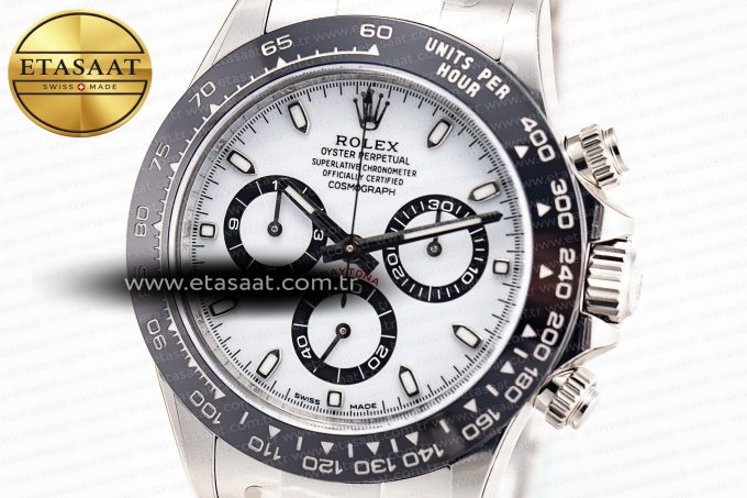 Daytona 116500 Clean 1:1 Best Edition 904L SS Case and Bracelet White Dial SA4130 V2 - Görsel 4