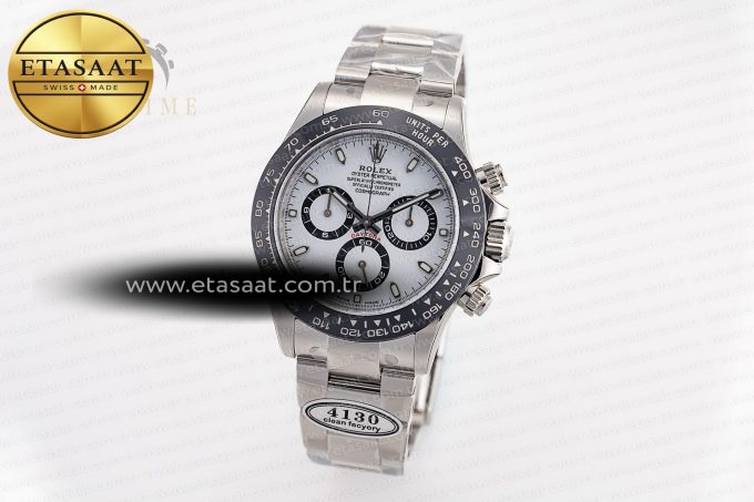 Daytona 116500 Panda Clean Factory 1:1 Best Edition 904L SS Case and Bracelet White Dial SA4130 - Görsel 1