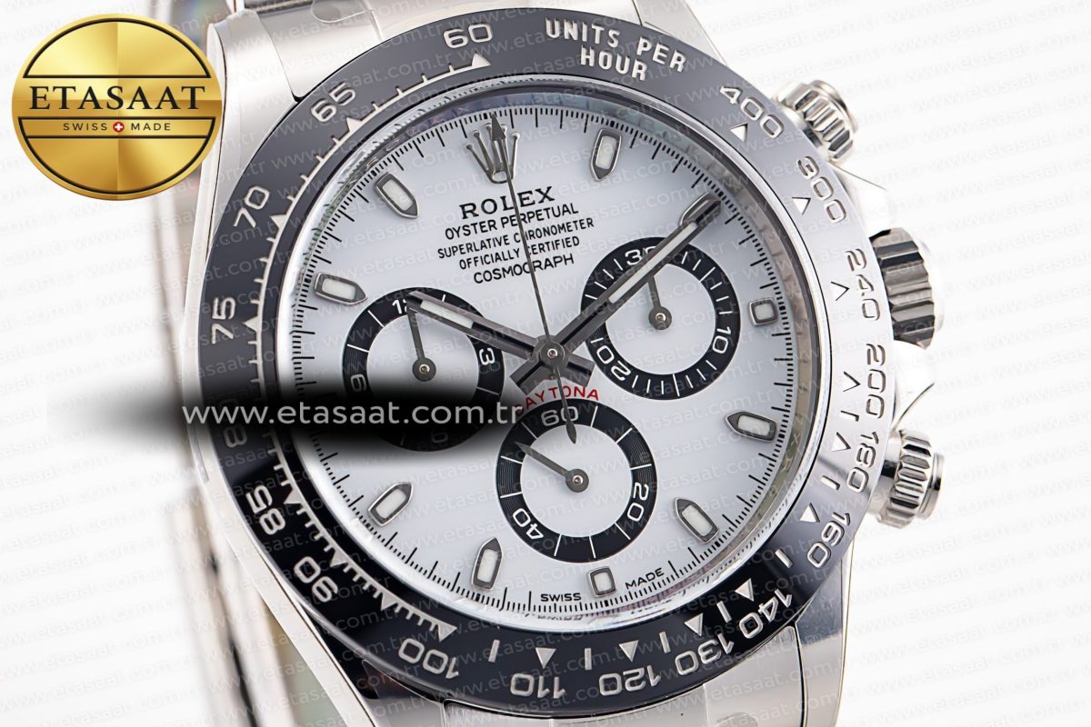 Daytona 116500 Panda Clean Factory 1:1 Best Edition 904L SS Case and Bracelet White Dial SA4130 - Görsel 4