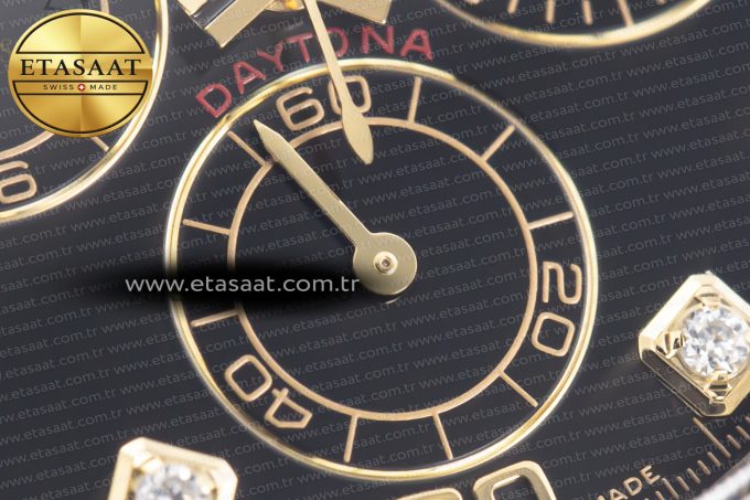 Daytona 116503 Clean Factory 1:1 Best Edition 904L Black Diamond Dial on SS/YG Bracelet SA4130 v2 - Görsel 12
