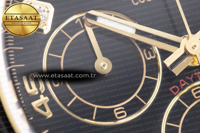 Daytona 116503 Clean Factory 1:1 Best Edition 904L Black Diamond Dial on SS/YG Bracelet SA4130 v2 - Görsel 13