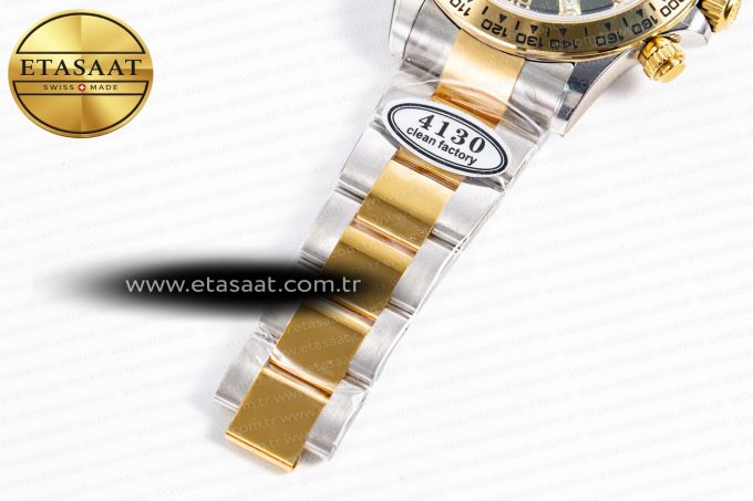Daytona 116503 Clean Factory 1:1 Best Edition 904L Black Diamond Dial on SS/YG Bracelet SA4130 v2 - Görsel 26