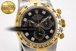 Daytona 116503 Clean Factory 1:1 Best Edition 904L Black Diamond Dial on SS/YG Bracelet SA4130 v2 - Görsel 5