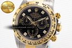 Daytona 116503 Clean Factory 1:1 Best Edition 904L Black Diamond Dial on SS/YG Bracelet SA4130 v2 - Görsel 6