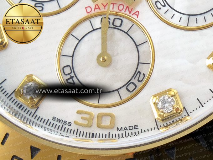 Daytona 116503 LN SS/YG Clean 1:1 Best Edition White Pearl Diamonds Dial on SS/YG Bracelet SA4130 - Görsel 10