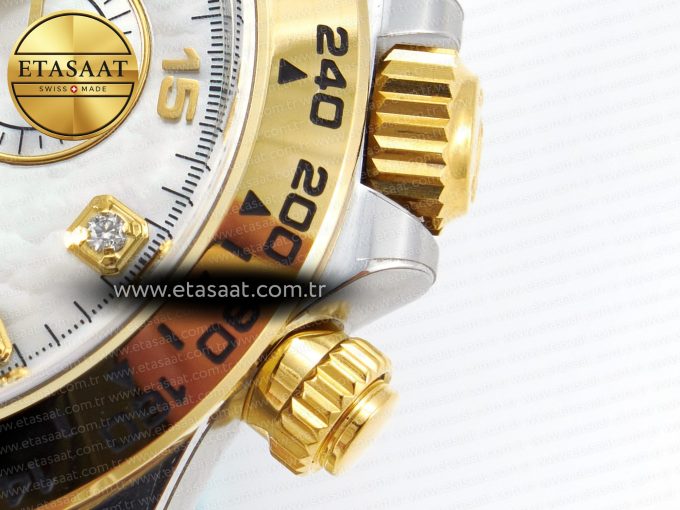 Daytona 116503 LN SS/YG Clean 1:1 Best Edition White Pearl Diamonds Dial on SS/YG Bracelet SA4130 - Görsel 11