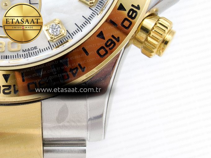 Daytona 116503 LN SS/YG Clean 1:1 Best Edition White Pearl Diamonds Dial on SS/YG Bracelet SA4130 - Görsel 12
