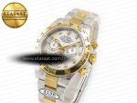 Daytona 116503 LN SS/YG Clean 1:1 Best Edition White Pearl Diamonds Dial on SS/YG Bracelet SA4130 - Görsel 2
