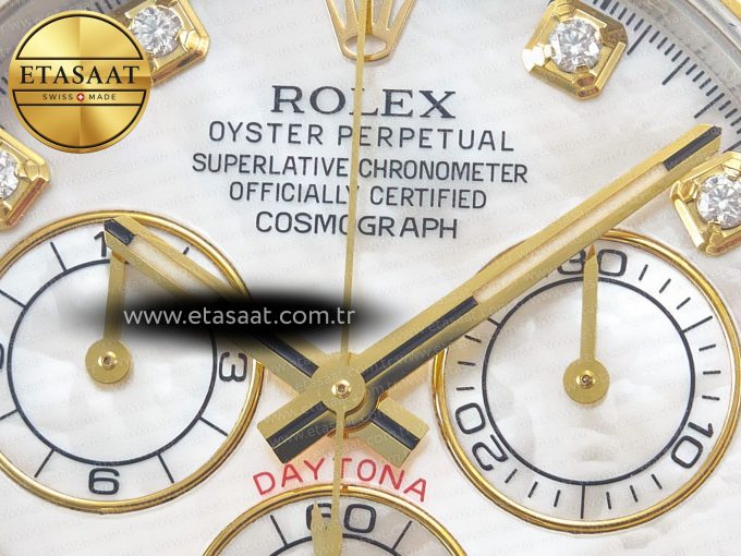 Daytona 116503 LN SS/YG Clean 1:1 Best Edition White Pearl Diamonds Dial on SS/YG Bracelet SA4130 - Görsel 9