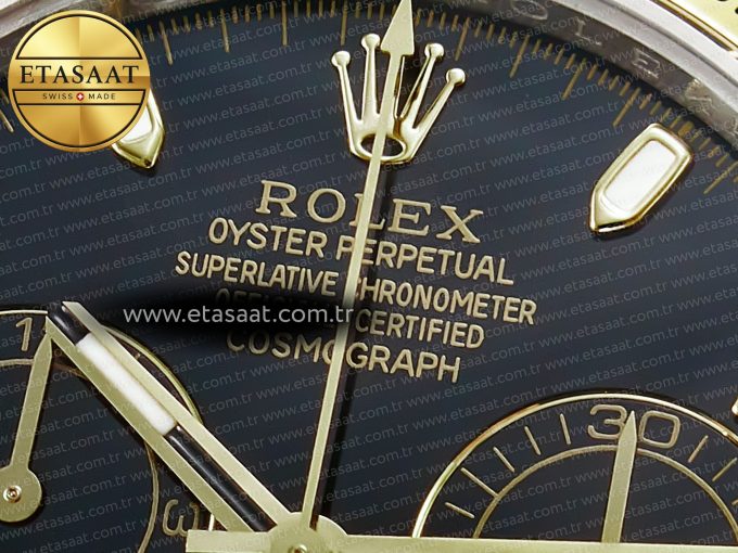 Daytona 116503 QF 1:1 Best Edition Black Dial on SS/YG Bracelet SH4130 V3 (Gain Weight) - Görsel 10