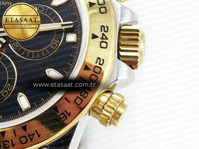 Daytona 116503 QF 1:1 Best Edition Black Dial on SS/YG Bracelet SH4130 V3 (Gain Weight) - Görsel 12