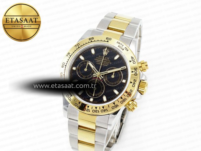 Daytona 116503 QF 1:1 Best Edition Black Dial on SS/YG Bracelet SH4130 V3 (Gain Weight) - Görsel 2