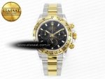 Daytona 116503 QF 1:1 Best Edition Black Dial on SS/YG Bracelet SH4130 V3 (Gain Weight) - Görsel 3
