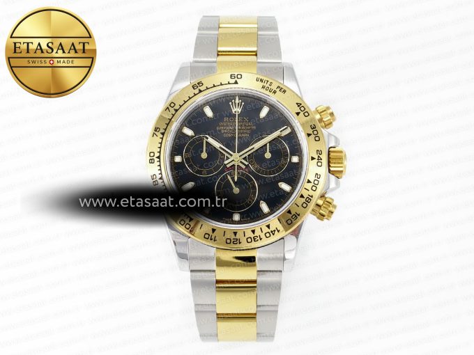 Daytona 116503 QF 1:1 Best Edition Black Dial on SS/YG Bracelet SH4130 V3 (Gain Weight) - Görsel 3