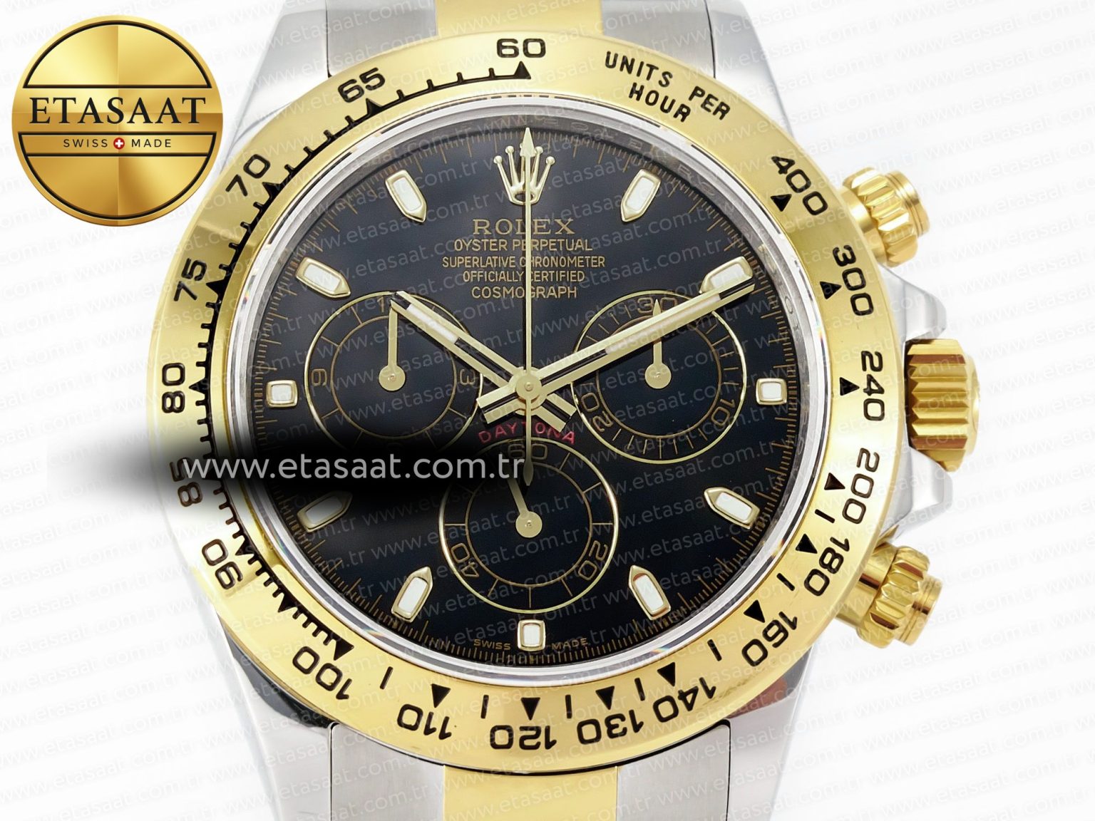 Daytona 116503 QF 1:1 Best Edition Black Dial on SS/YG Bracelet SH4130 V3 (Gain Weight) - Görsel 4