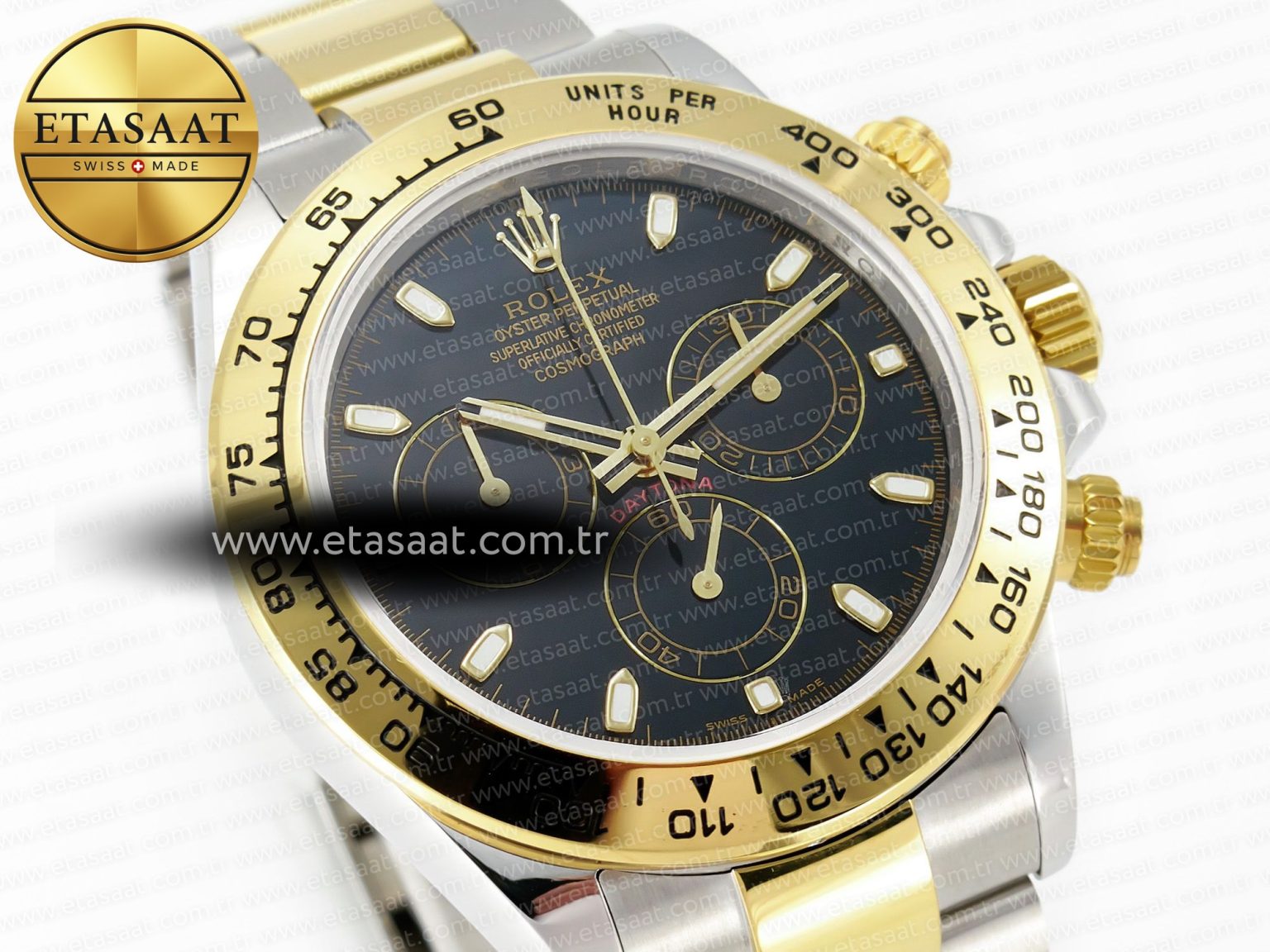 Daytona 116503 QF 1:1 Best Edition Black Dial on SS/YG Bracelet SH4130 V3 (Gain Weight) - Görsel 5