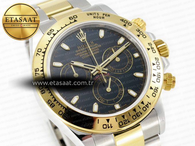 Daytona 116503 QF 1:1 Best Edition Black Dial on SS/YG Bracelet SH4130 V3 (Gain Weight) - Görsel 5